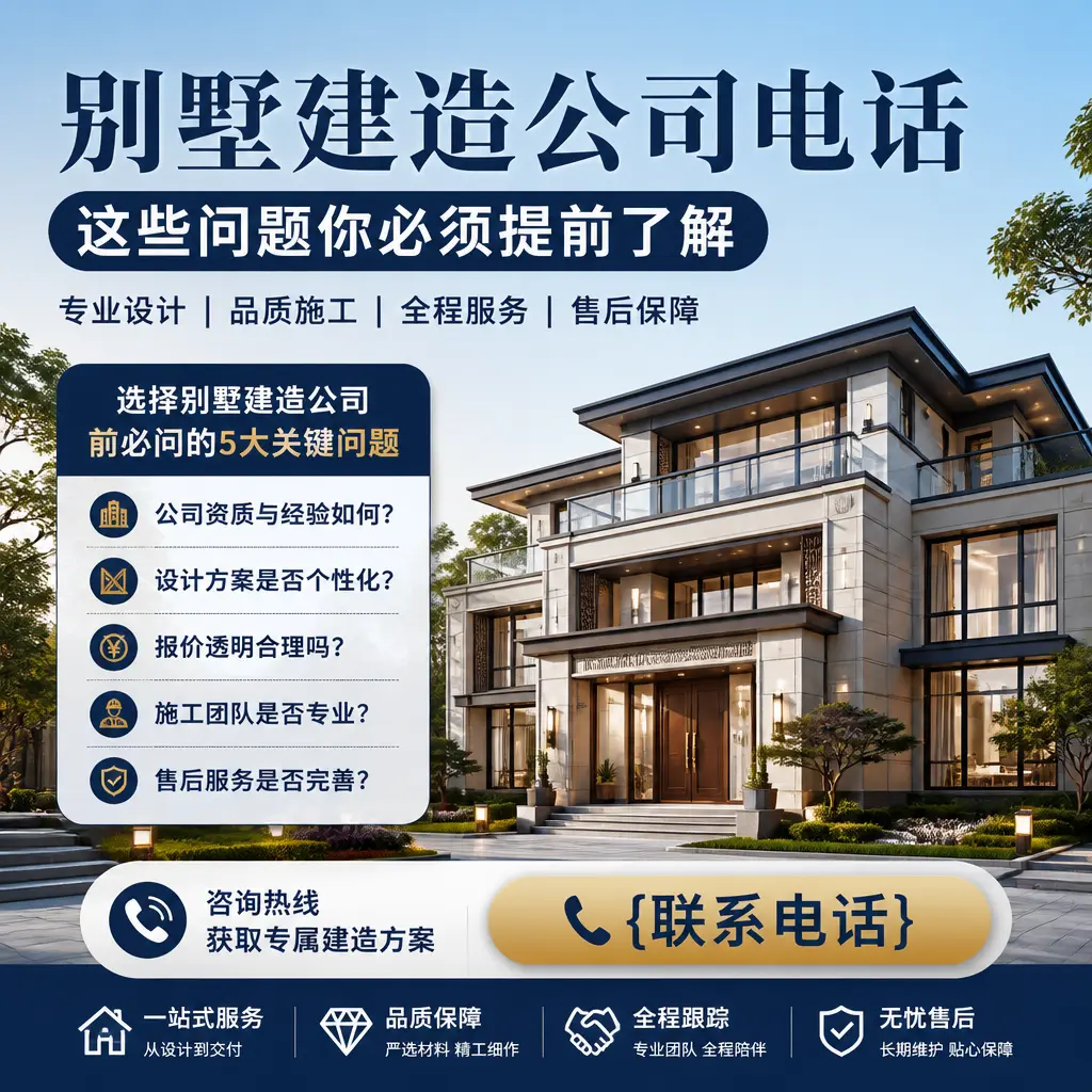 湄潭别墅建造公司电话,这些问题你必须提前了解